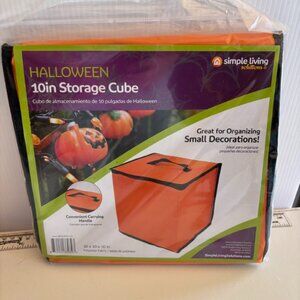 Halloween Storage Bag 10" Cube Heavy Duty Orange For Decorations & Stuff